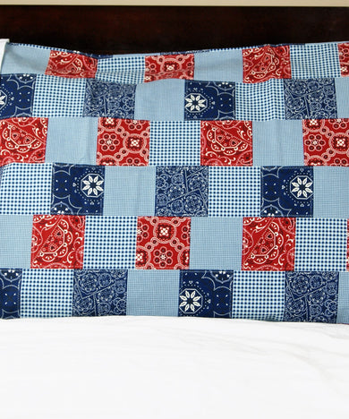 Bandana Design Bed Pillow Case Set