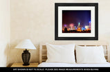 Framed Print, 4th Of July Fireworks Skyshow Charlotte Nc