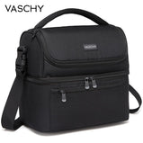 VASCHY Insulated Lunch Box Leak-proof Cooler Bag in Dual Compartment Lunch Tote for Men Women 14 Cans Wine Bag  Cooler Box