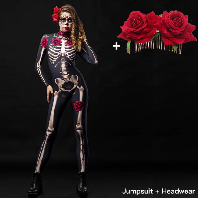Adult Sexy Women Scary Ghost Costume Rose Skeleton Halloween Sexy Devi KindHeartGifts.com Adult Sexy Women Scary Ghost Costume Rose Skeleton Halloween Sexy Devi KindHeartGifts.com
