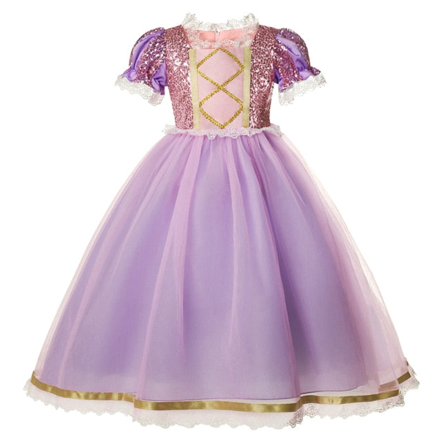 Girl Princess Costume Frozen Anna Elsa Snow White Cosplay Fancy Outfits Unicorn Vampirina Fairy Cinderella Halloween Party Dress